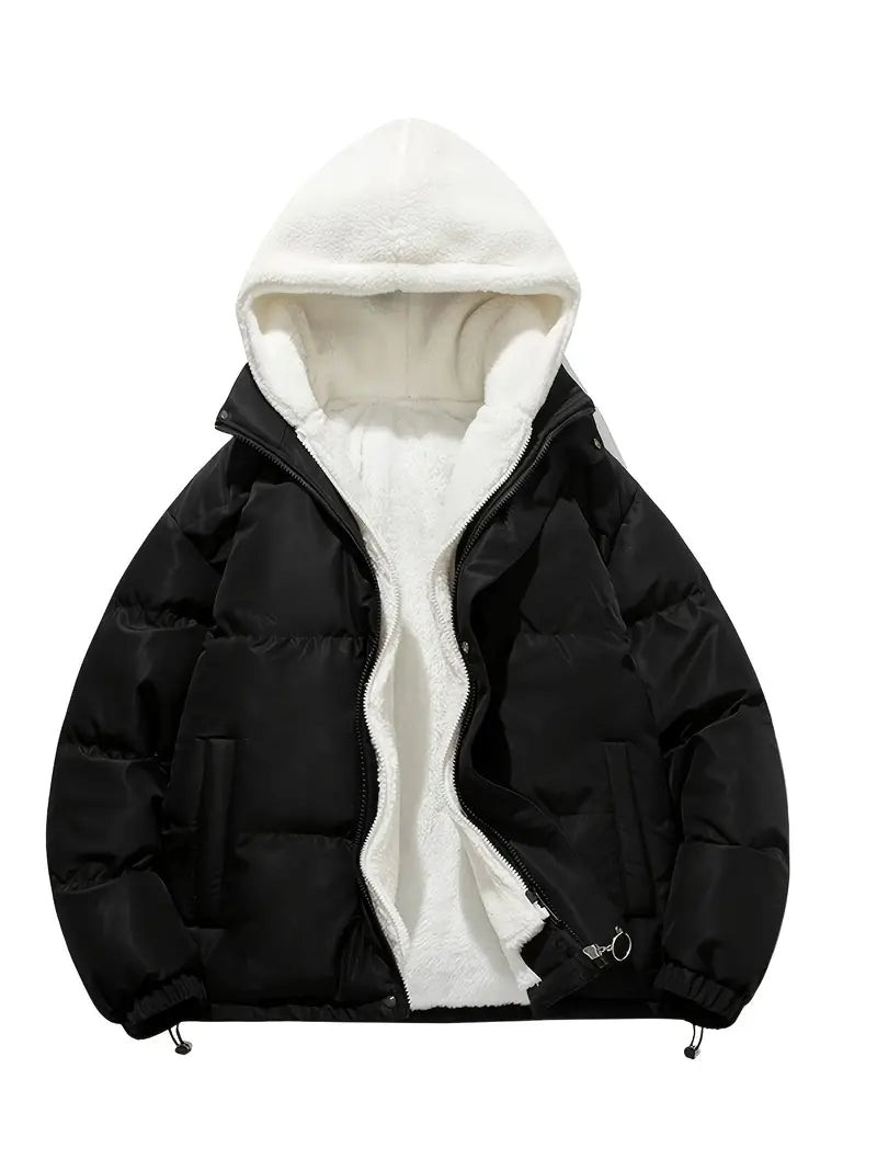 Eagle - Casaco de inverno com capuz em fleece aconchegante