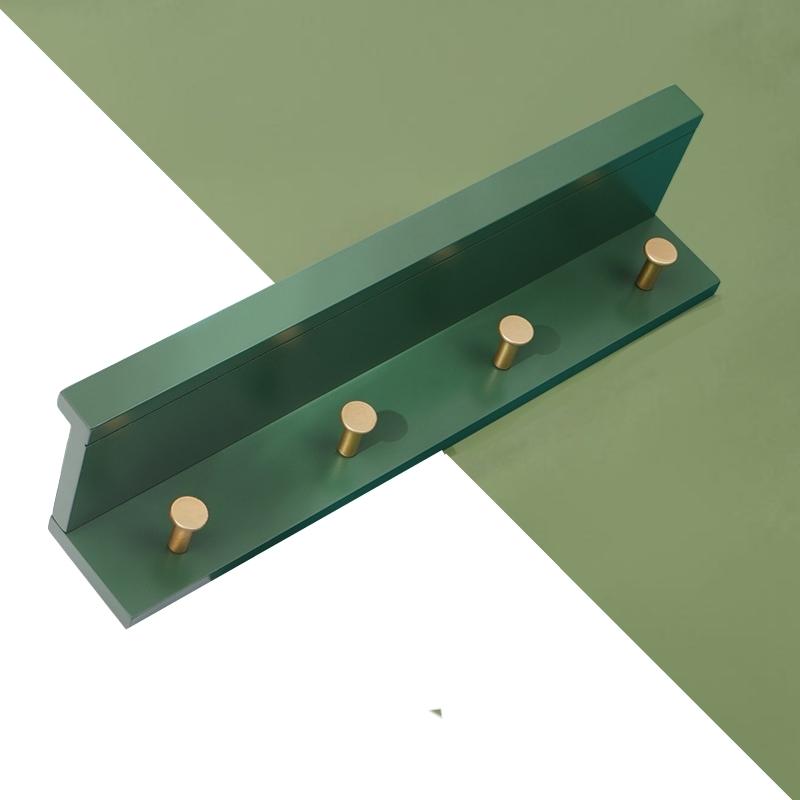 Huxley Wall Storage Shelf with Gold Hooks