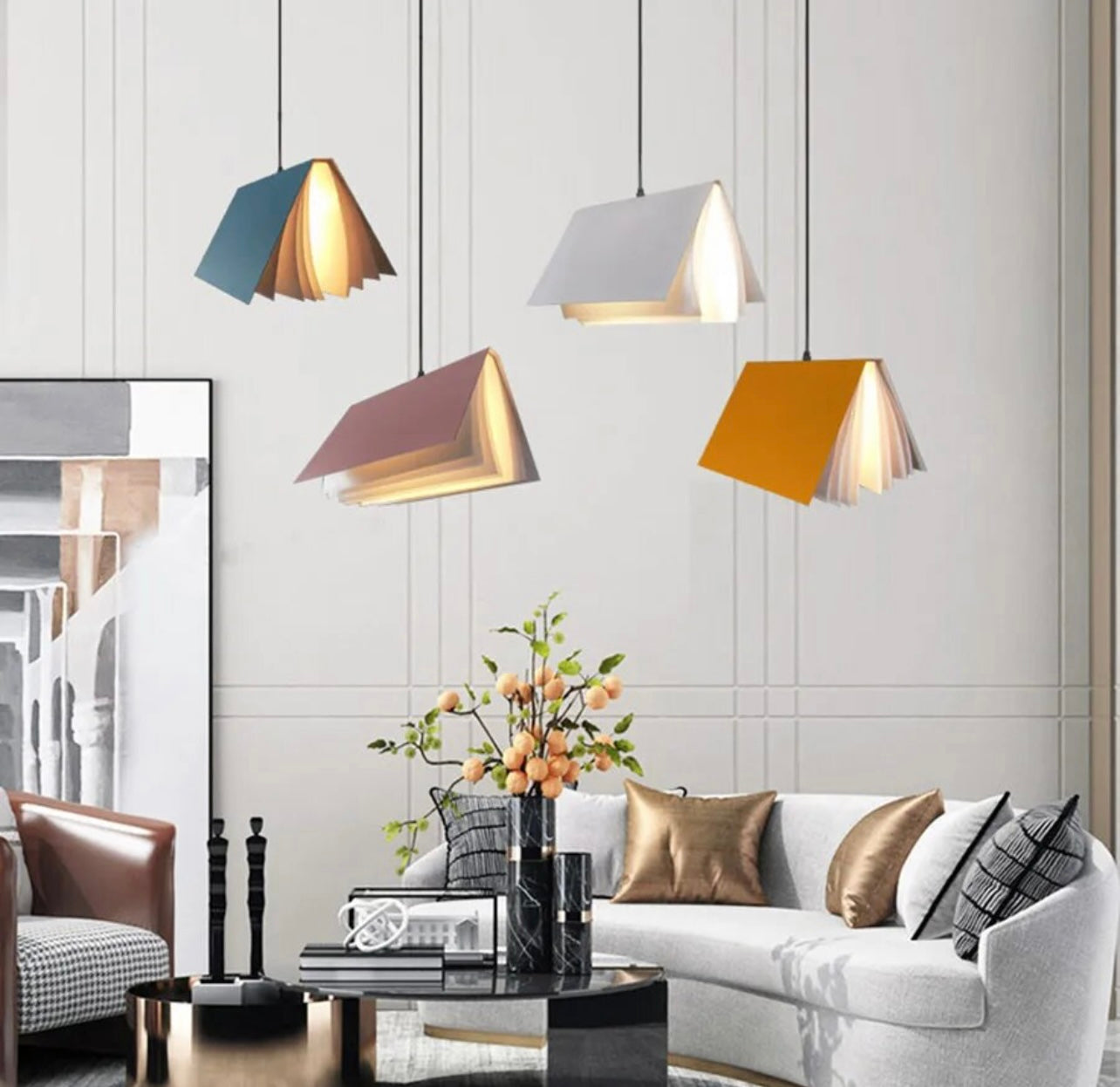 Floating Book Pendant Lights -valaisin