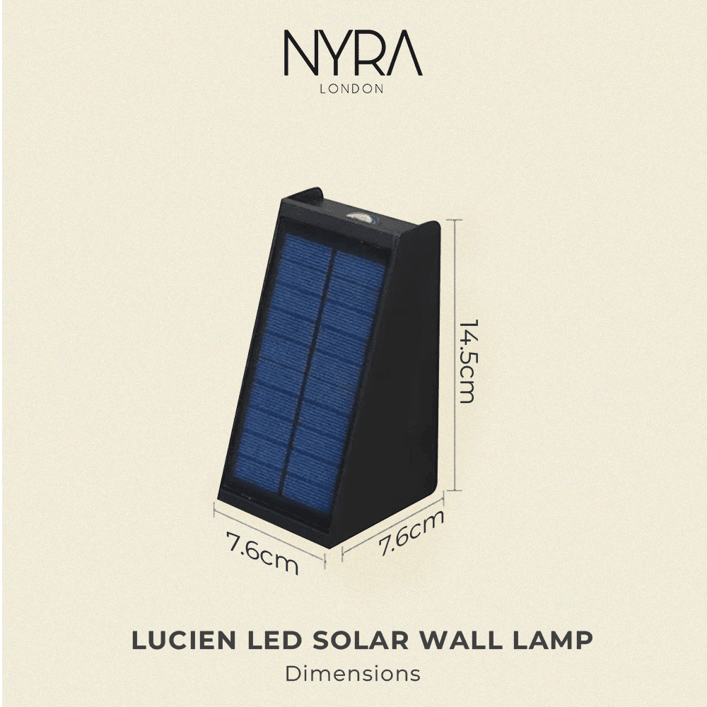 Lâmpada de parede solar LED Lucien