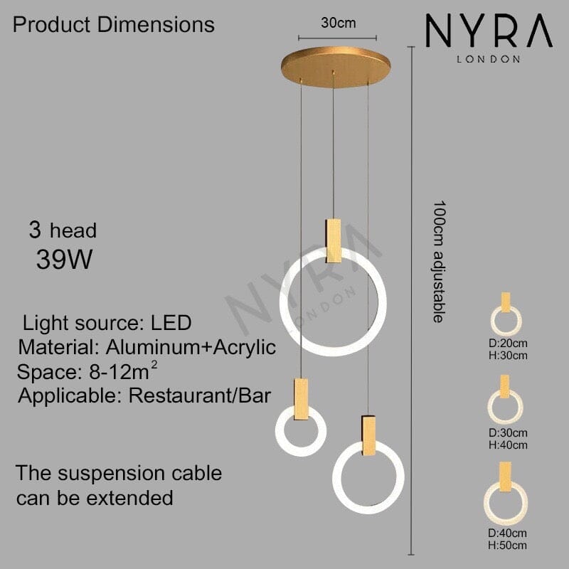 Lampadario Halo Ring