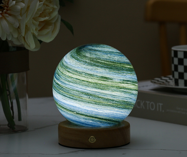 Glass Moon Lamp