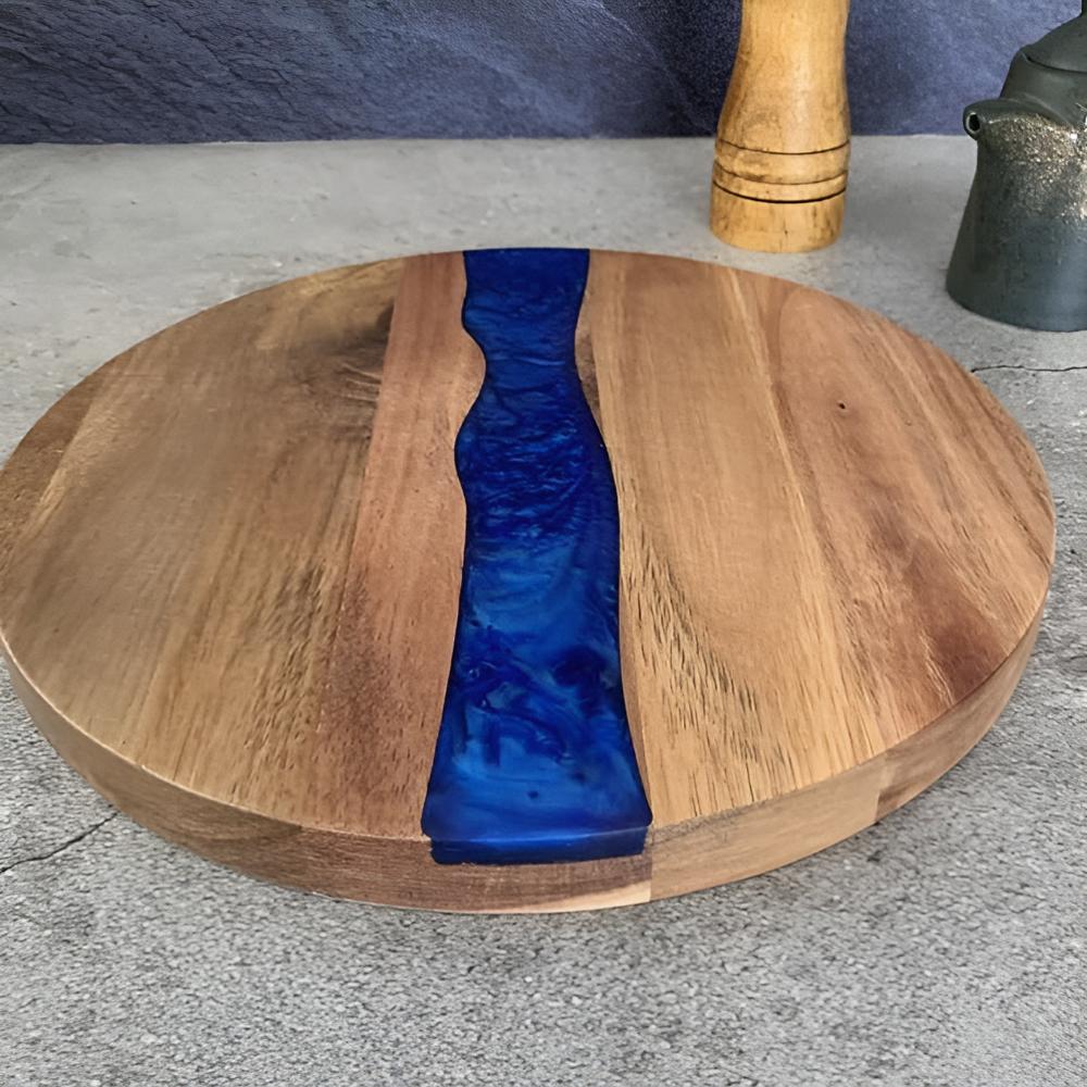 Artisan Epoxy Round Wood Chopping Board