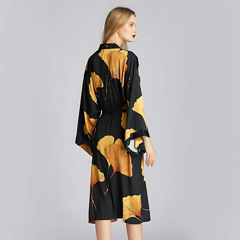 Classic Black and Yellow Bathrobe