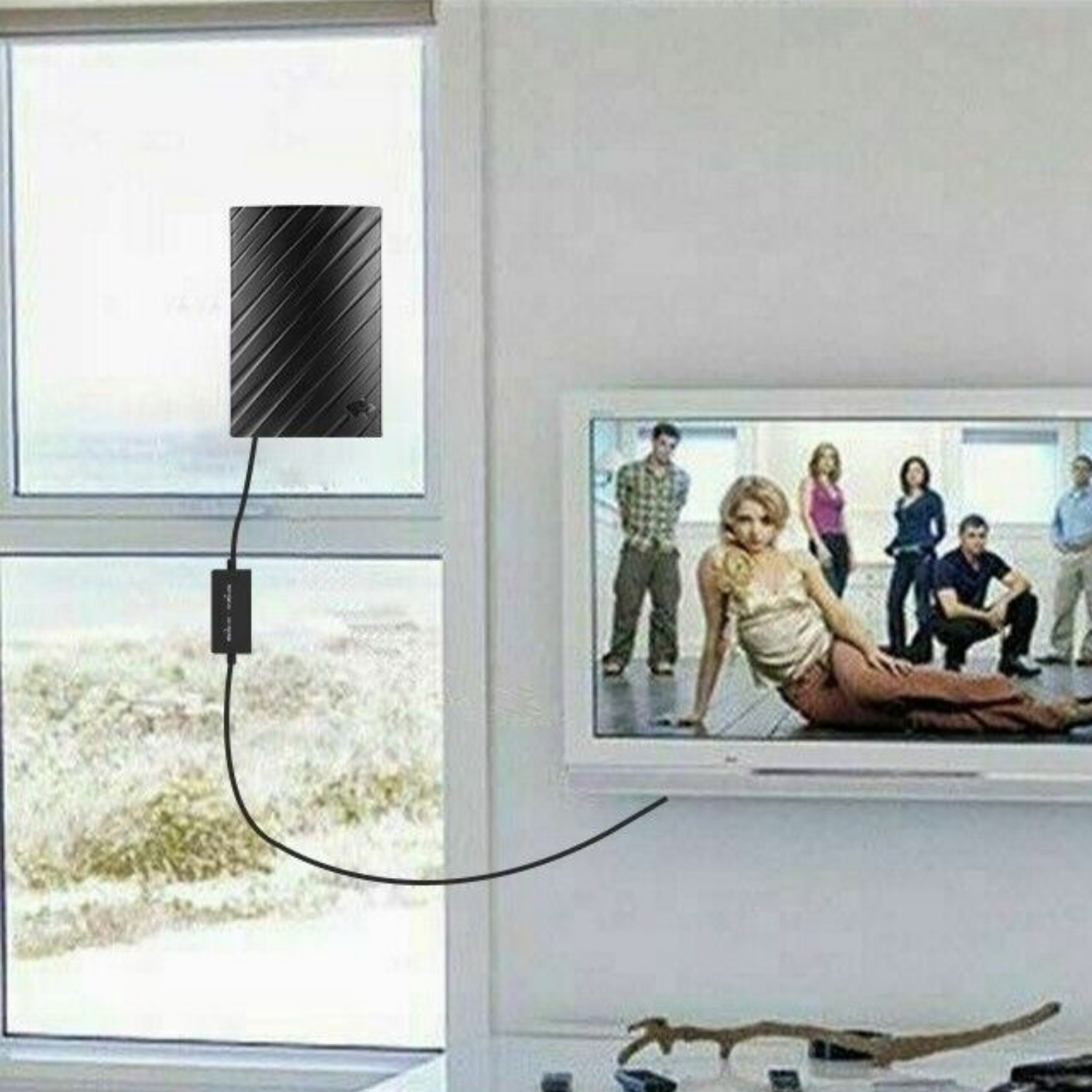 Antena HDTV digitală 4K de interior pe distanțe lungi 600 de mile