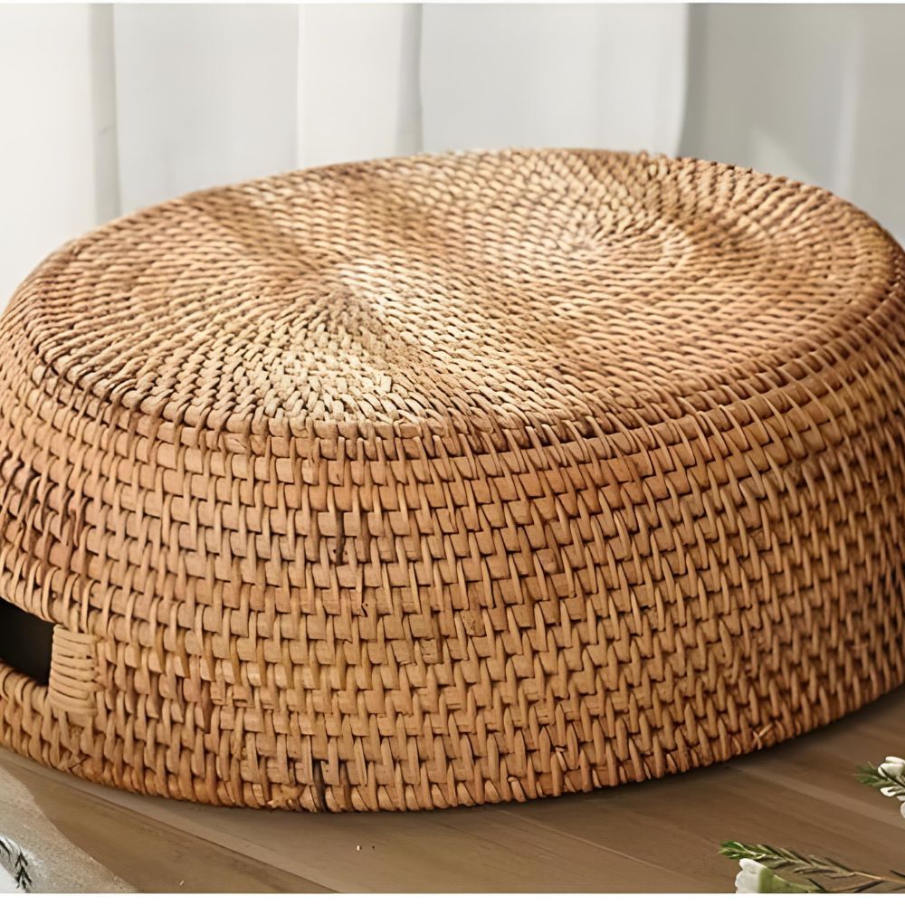 Håndlavet Vævet Rattan Oval Bakke