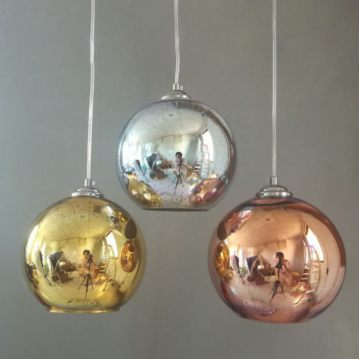 Modern Creative 3D Colorful Fireworks Glass 1-Light Dome Pendant Light lamp