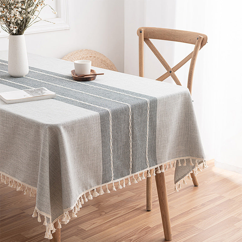 Modern Minimalist Cotton Linen Tablecloth