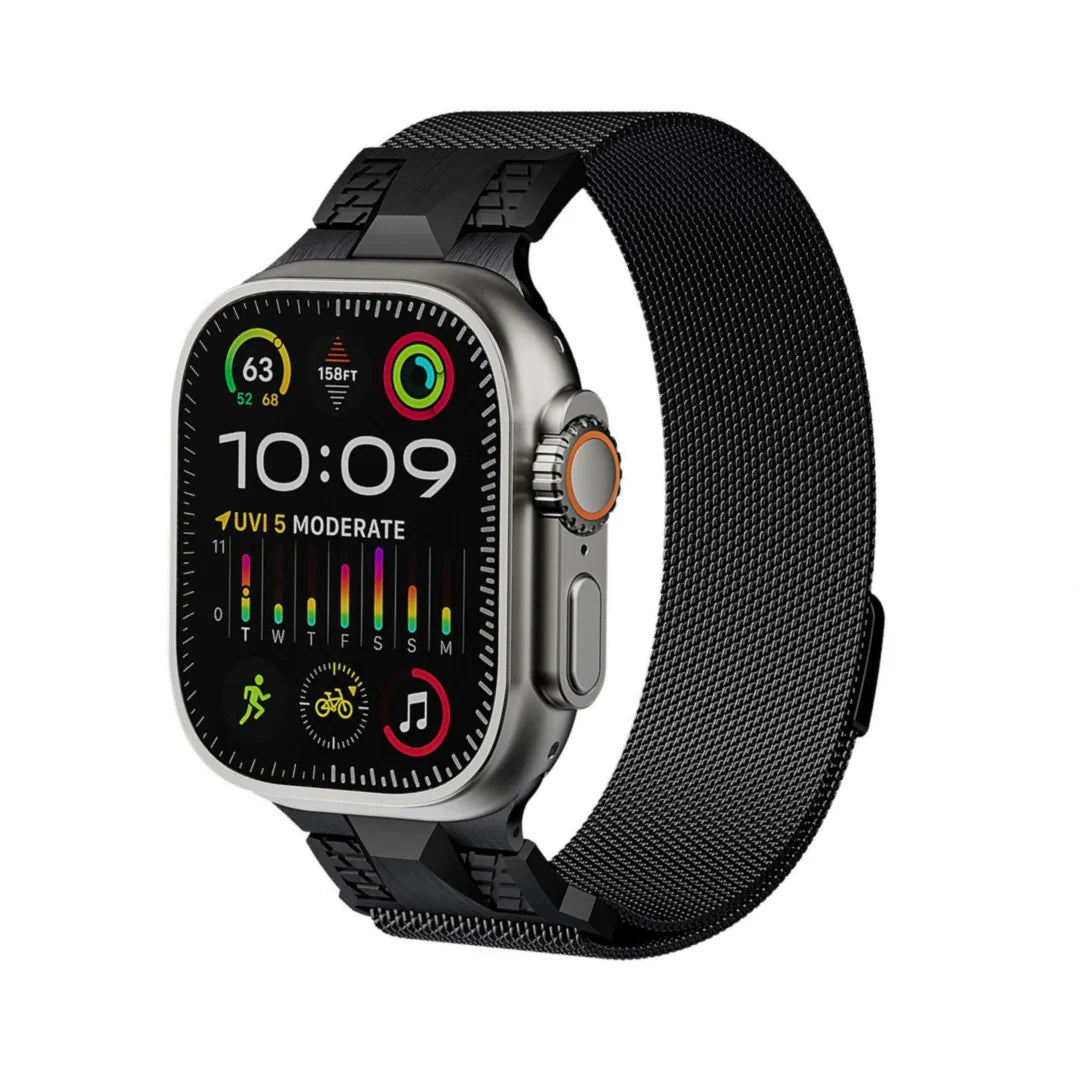 Luxury Mecha Milan Magnetic Metal Band For Apple Watch