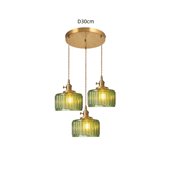 Stunning Cylinder Glass Pendant Light