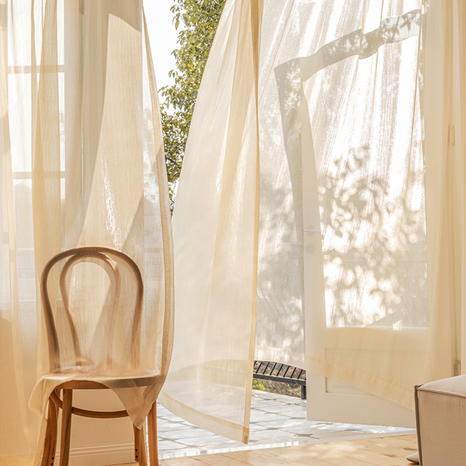 WeaveGlam - Transparent Woven Curtains for a Chic and Modern Style