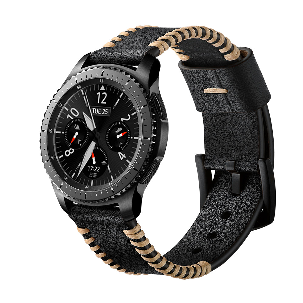 Lær Håndsydd Rem For Samsung Galaxy Watch 4/5/6/7-20mm