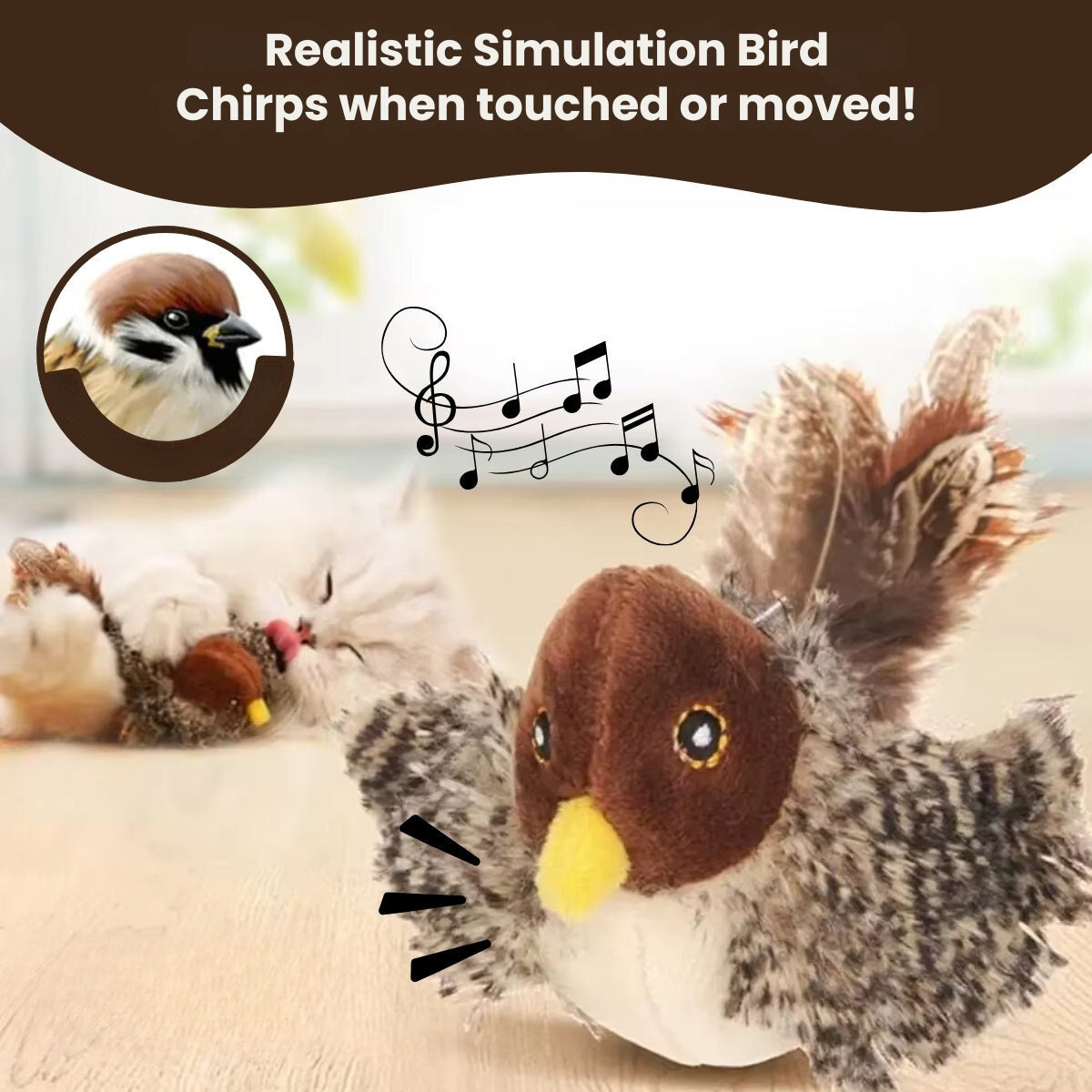 ChirpMate™ - Interactive Chirping Bird Toy