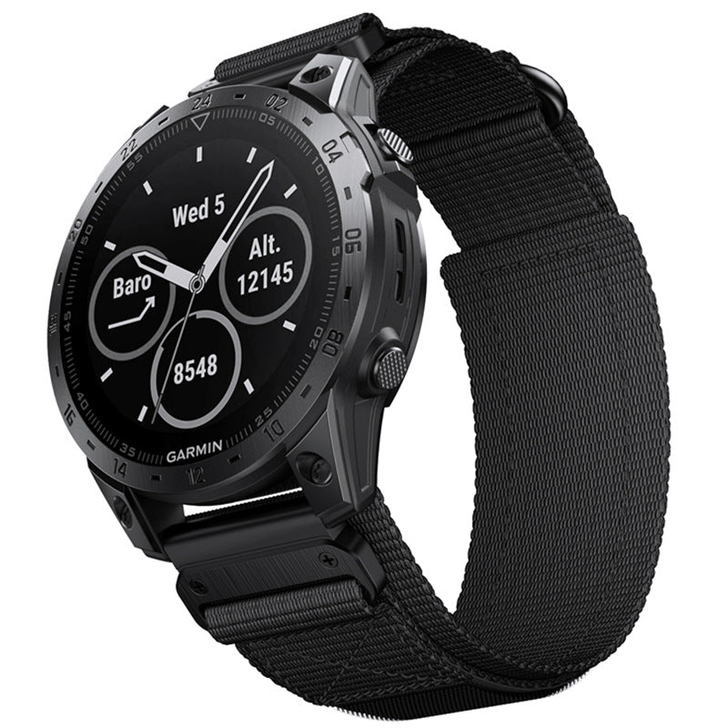 Taktisk nylonurrem er egnet til Garmin Tactix Fenix 8 7 7X 6 6X