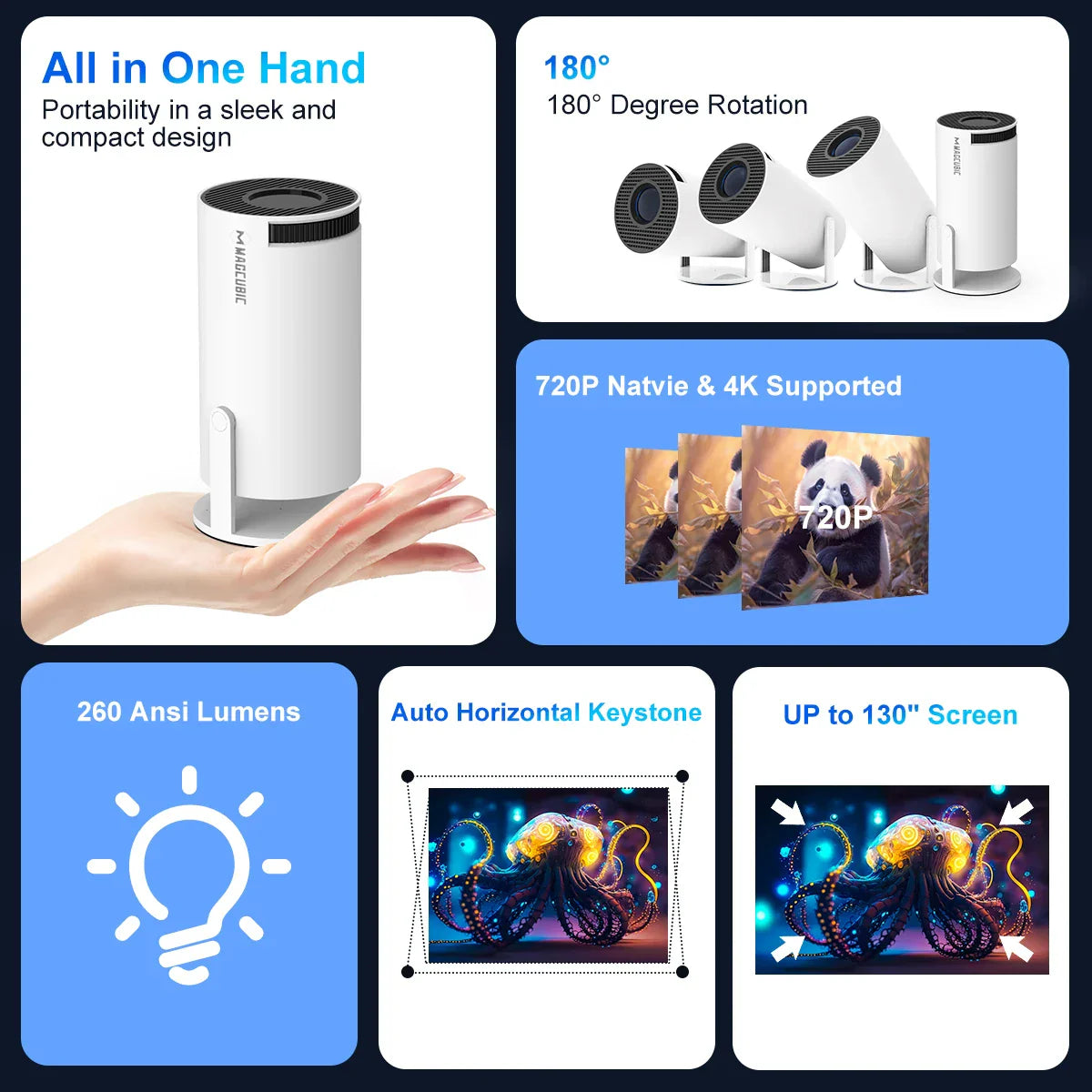 WeCool™ ChillCast 4K Decoding Smart Home Projektor