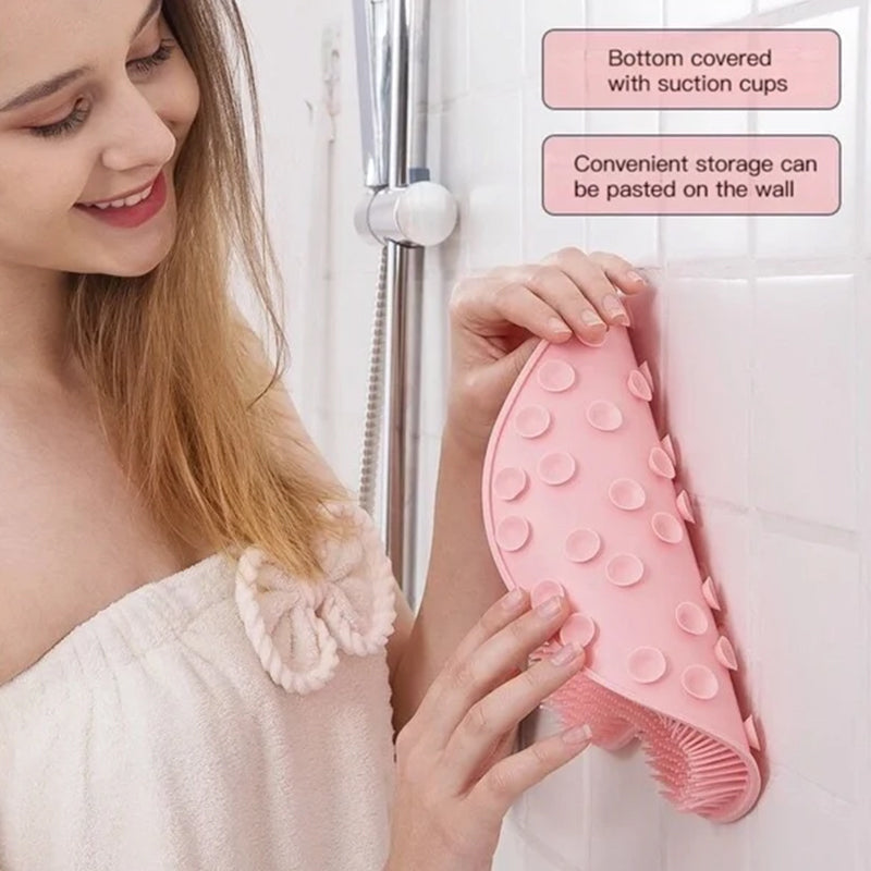 Épurateur de pieds et de dos pour douche – Coussin de massage antidérapant en silicone pour un nettoyage en profondeur et une relaxation