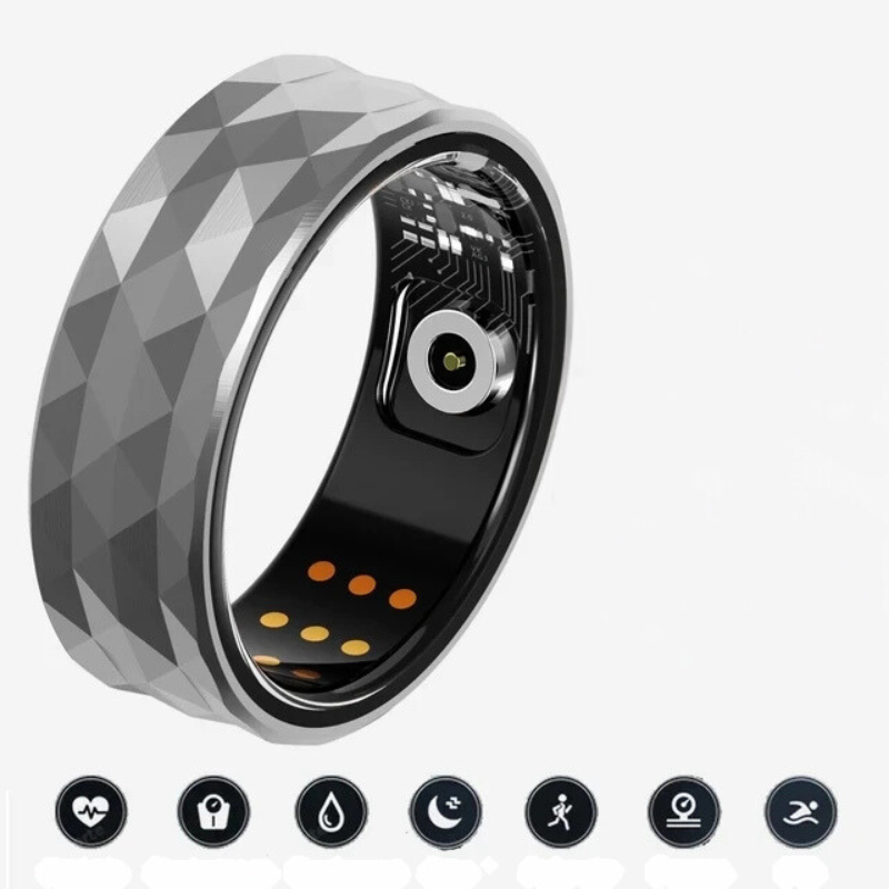 Titanium Steel Ring with Health Monitoring for Athletes