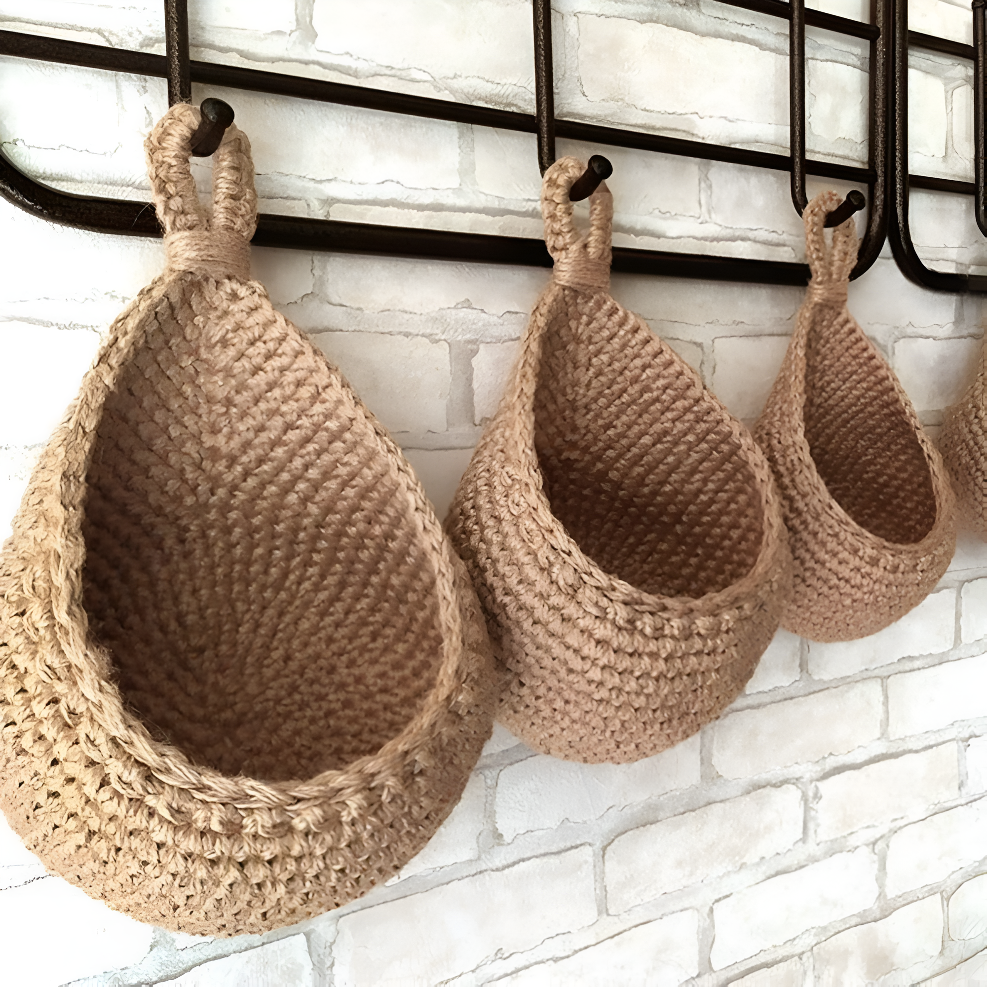 Handgefertigter Boho Hängebasket