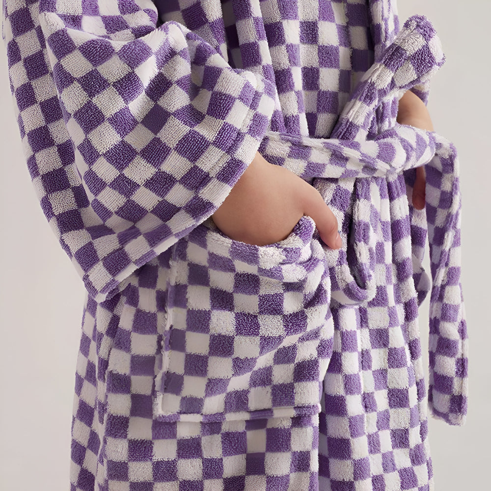 Cloud Weave Checkerboard Badjas