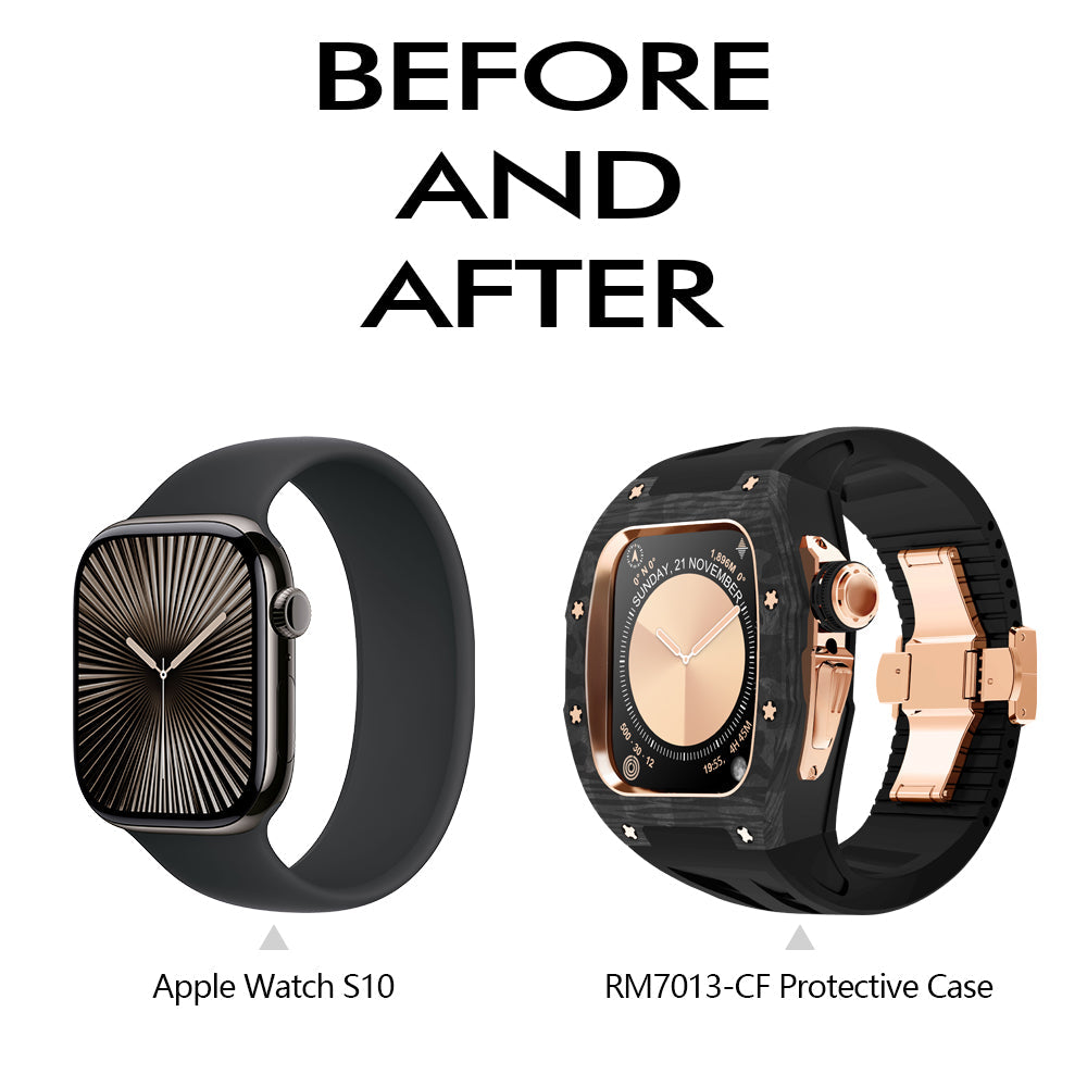 RM7013 Carbon Fiber Case Retrofit Kit For Apple Watch S10