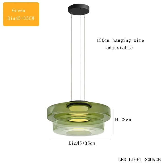 Delphine Glas Pendel lampe