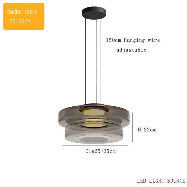 Delphine Glas Pendel lampe