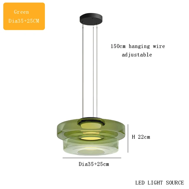 Delphine Glas Pendel lampe