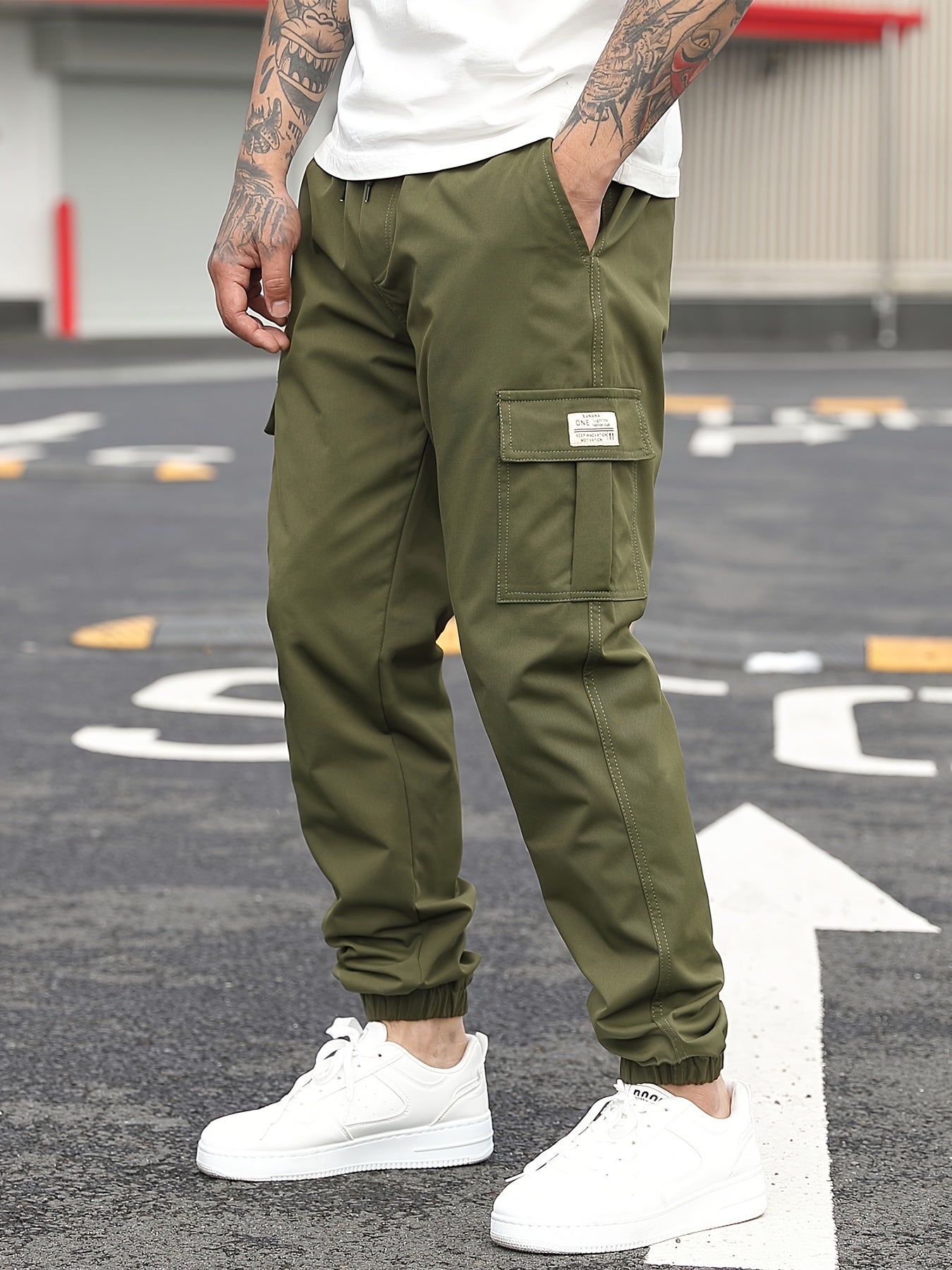 Beige Cargo Jogging Pants - Lukas