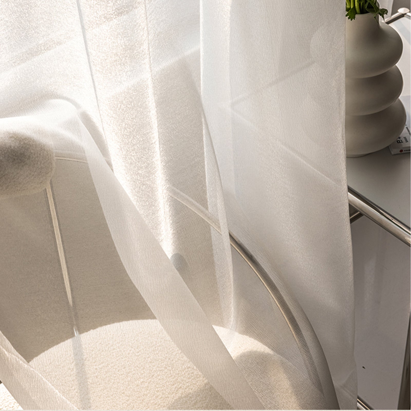 WeaveGlam - Transparent Woven Curtains for a Chic and Modern Style