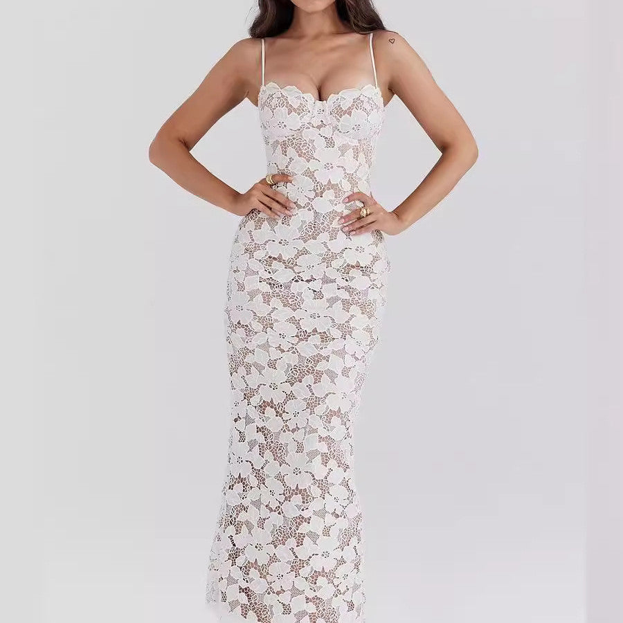 Ralyna™ - Robe longue à fleurs de perles