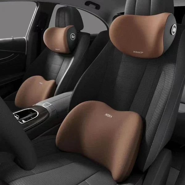 Car Headrest & Lumbar Support Cushion [Universal Fitment]