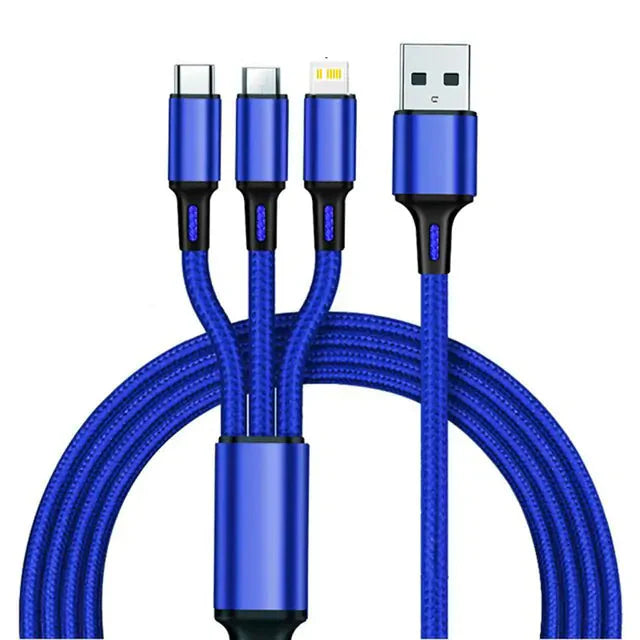 3-in-1 USB-Kabel Typ C – Universelles Lade- und Datenkabel