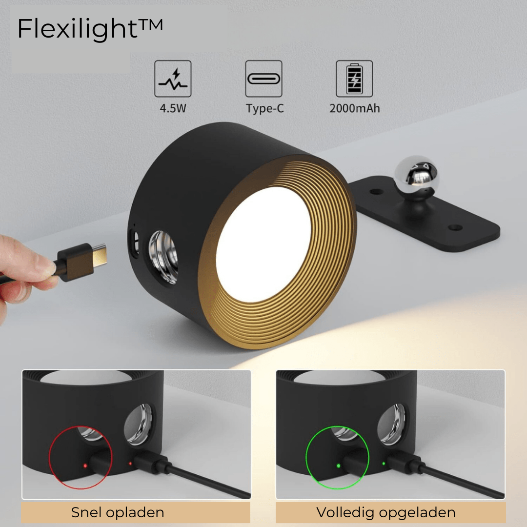 FlexiLamp - Aplique inalámbrico recargable 360°