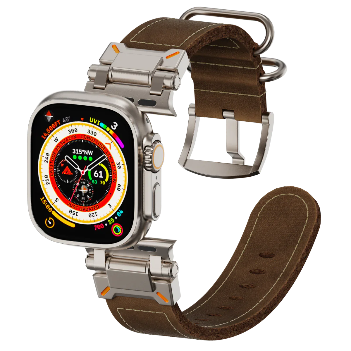 Taktisches Lederarmband für die Apple Watch