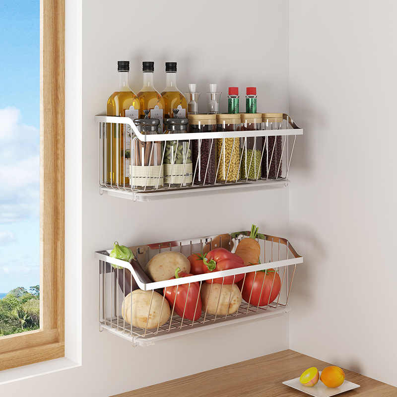 Stainless Steel Wall-Mounted Storage Racks Collection