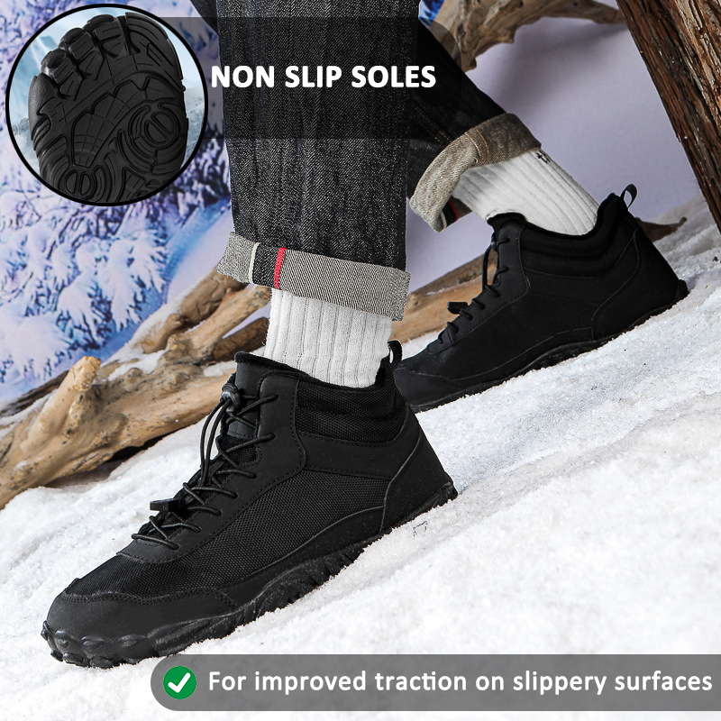 Botas de nieve de otoño e invierno, zapatos informales cálidos y transpirables, calzado descalzo de invierno antideslizante e impermeable (Unisex)