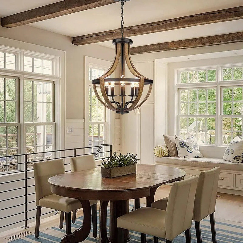 Rustic Glow Farmhouse Chandelier