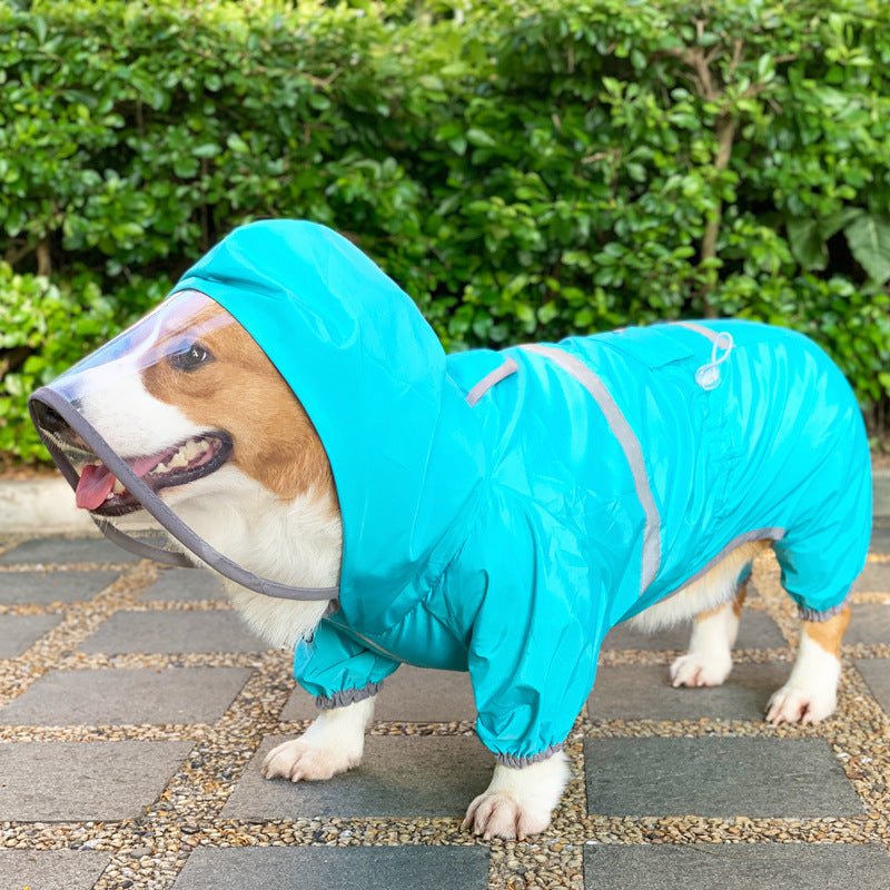 Puddle-Proof Four-Legged Pet Raincoat