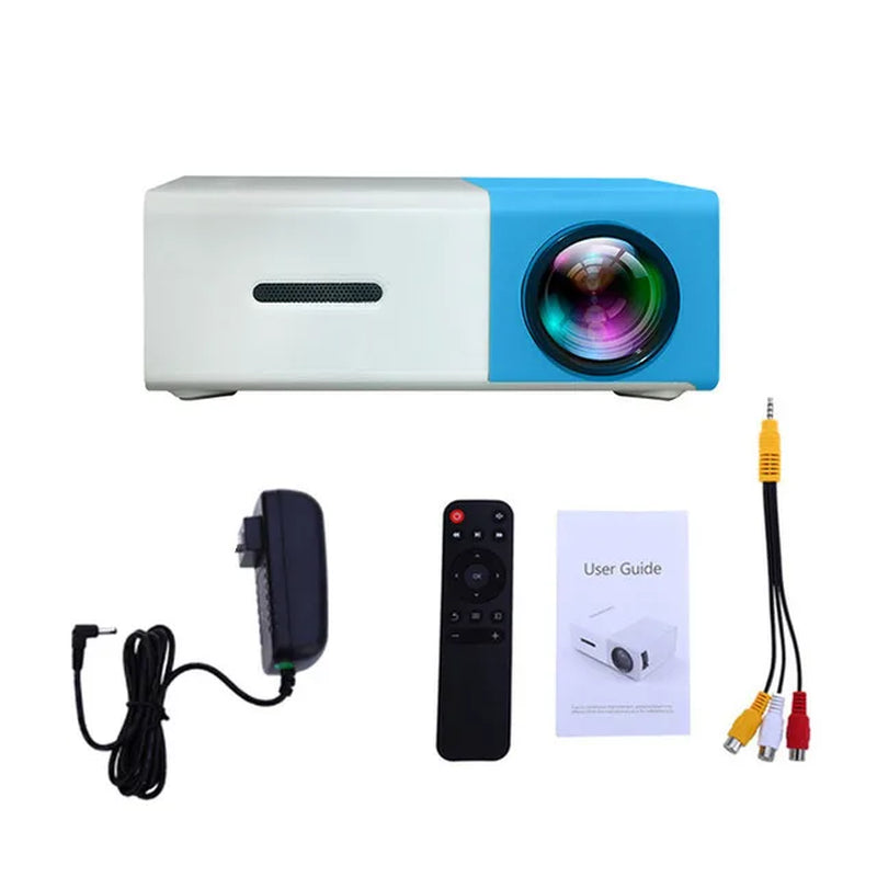 "Mini Proiector – Suport 1080P Full HD, Proiector LED Portabil, Redare Video 4K, Opțiuni Multiple de Conectivitate"