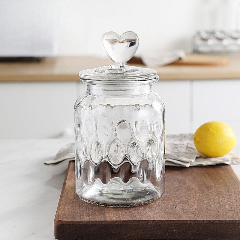 Clear Farmhouse Airtight Glass Storage Container Jars