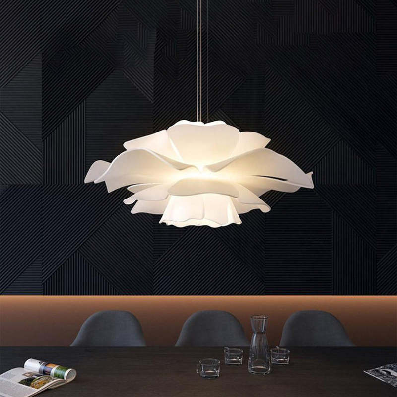 Bella Modern Design Hanglamp Bloem Wit Metaal Woonkamer Slaapkamer