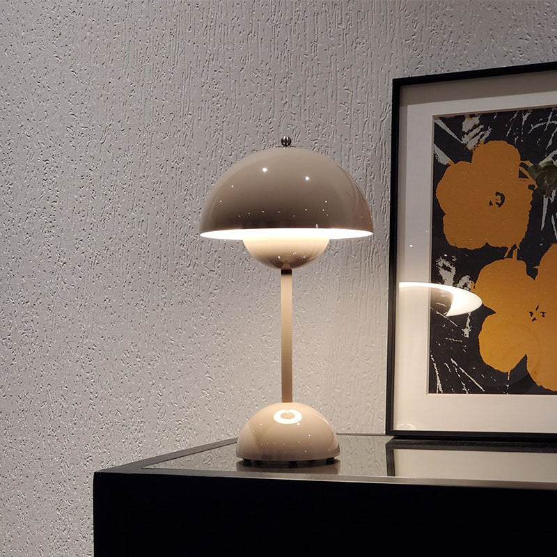 Grande lampe de table Macaron aux champignons – Lueur douce et design élégant