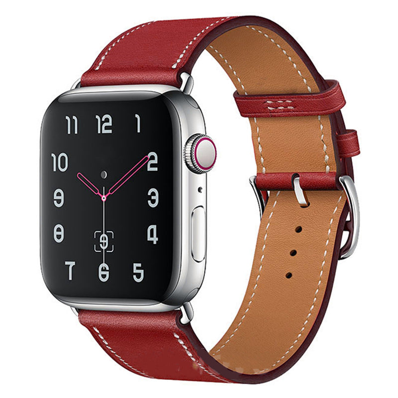 Apple watch genuine leather hand-stitched strap