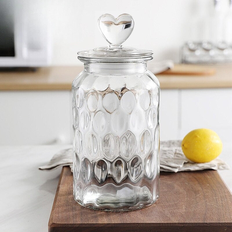 Clear Farmhouse Airtight Glass Storage Container Jars