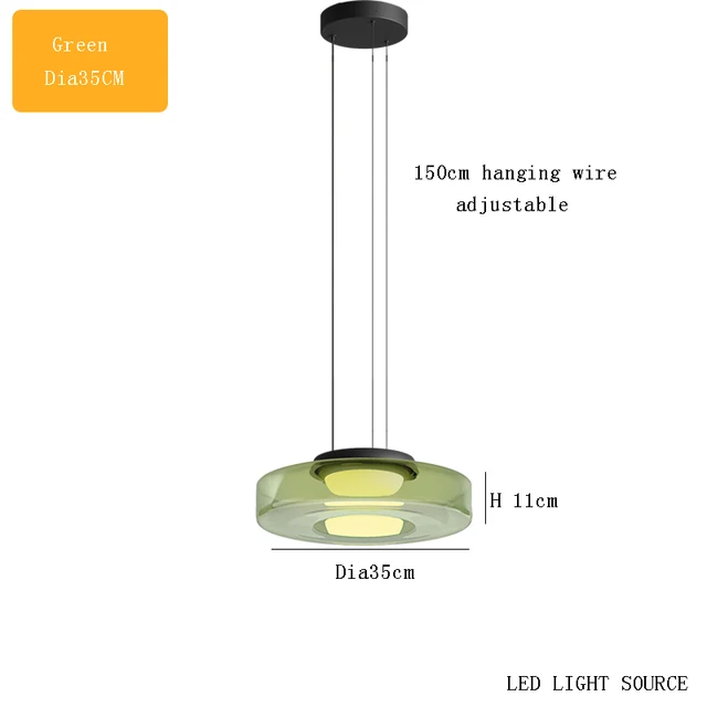 Delphine Glas Pendel lampe