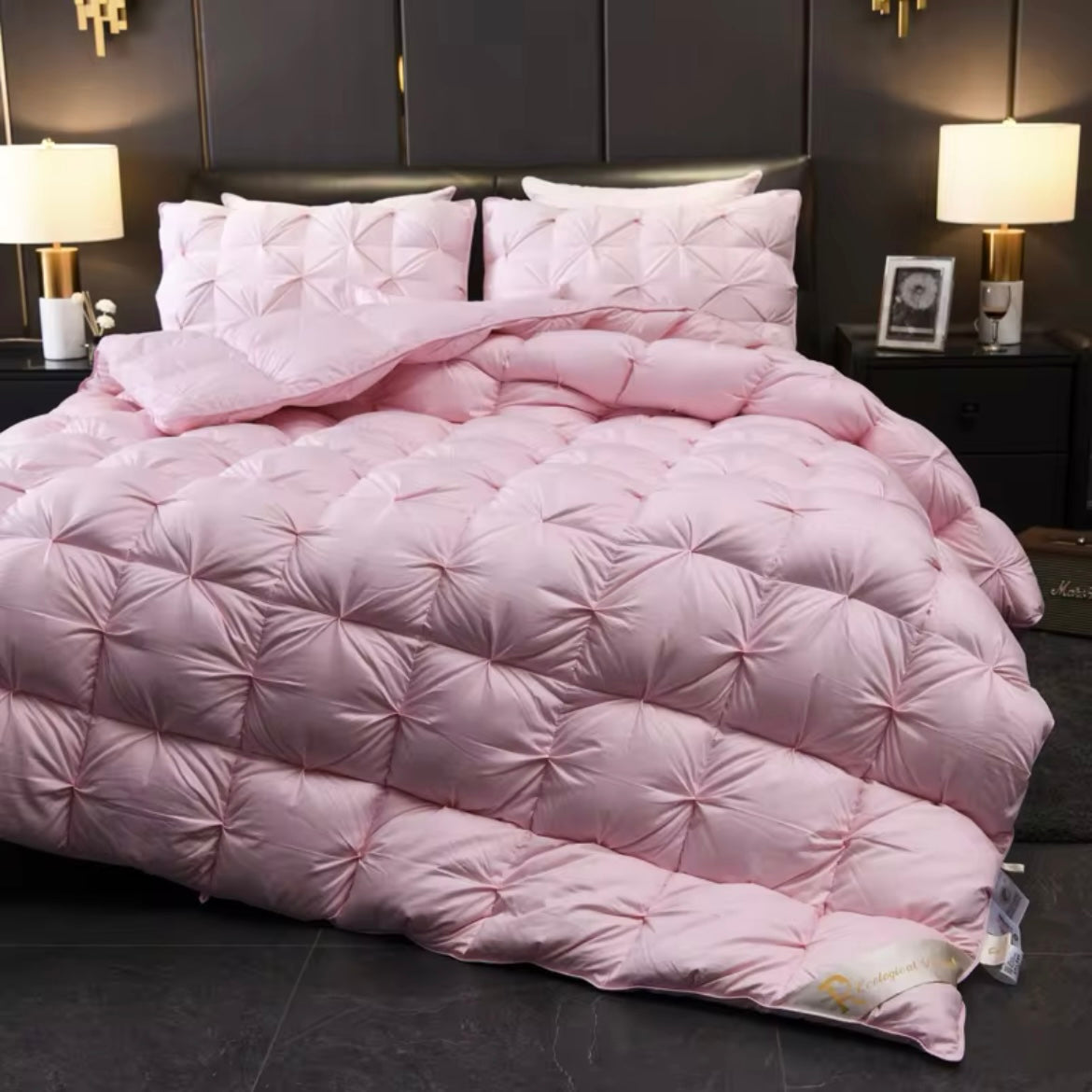 Couette en duvet d'oie rose Splendore