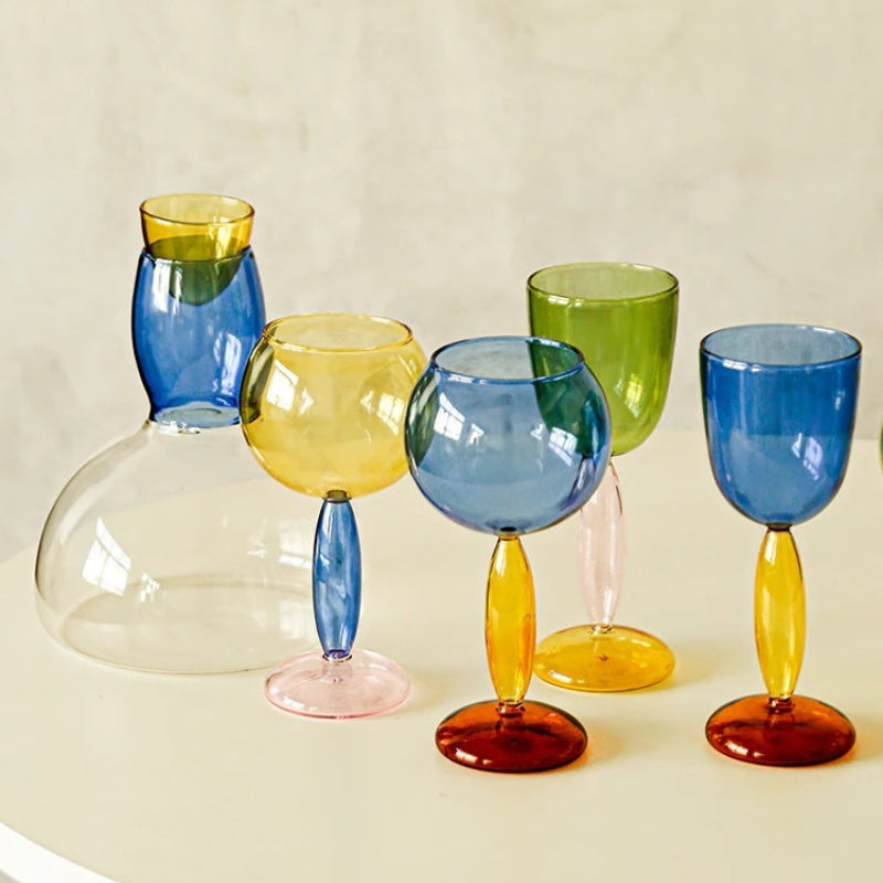 Pop of Color Glass Wine Decanters