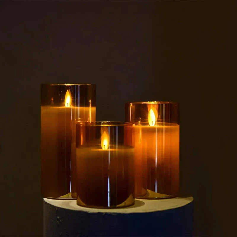 Ensemble de bougies LED sans flamme avec télécommande | Lumière vacillante réaliste | Parfait pour la décoration intérieure, les mariages, les événements