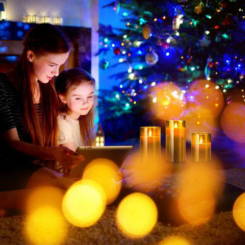 Ensemble de bougies LED sans flamme avec télécommande | Lumière vacillante réaliste | Parfait pour la décoration intérieure, les mariages, les événements