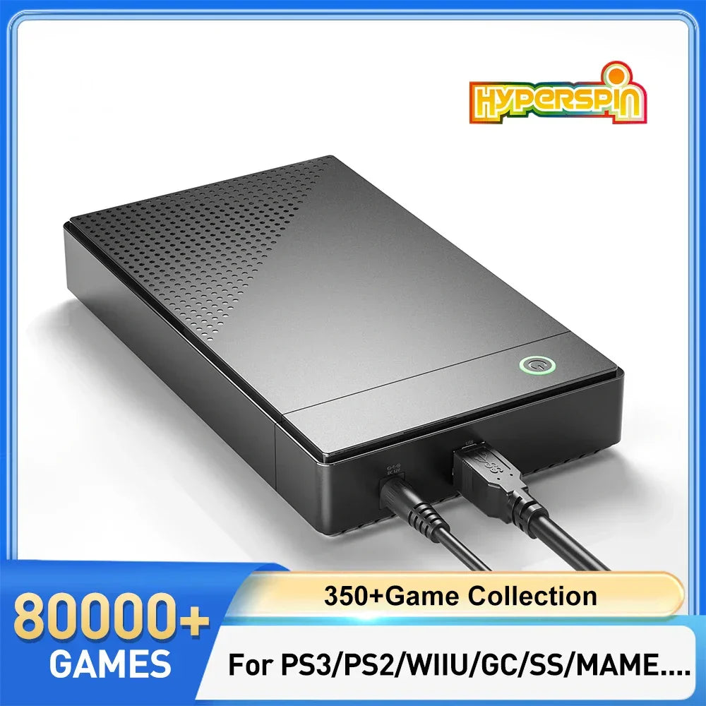 Hyperspin Attraction 3T Gaming HDD Retro Game Console met 80000 Spellen